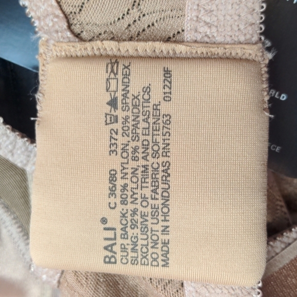 Bali 2 Pack Black and Tan All Around Support Back Smoothing Bras size 36C - Picture 6 of 6